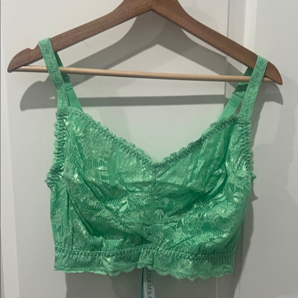 Cosabella Mint‎ Lace Ultra Curvy Sweetie Bralette Size Medium